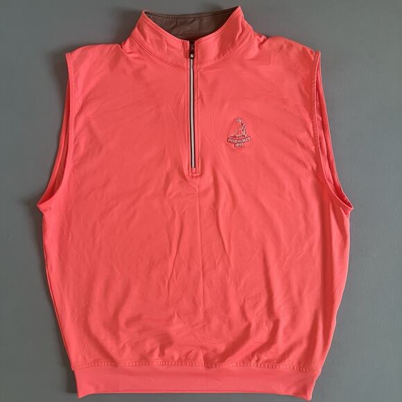 FootJoy Pinehurst Half-Zip Pink Performance Golf Vest - Picture 3 of 6